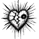 Existential Broken Heart tattoo design idea