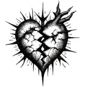 Existential Broken Heart tattoo design idea