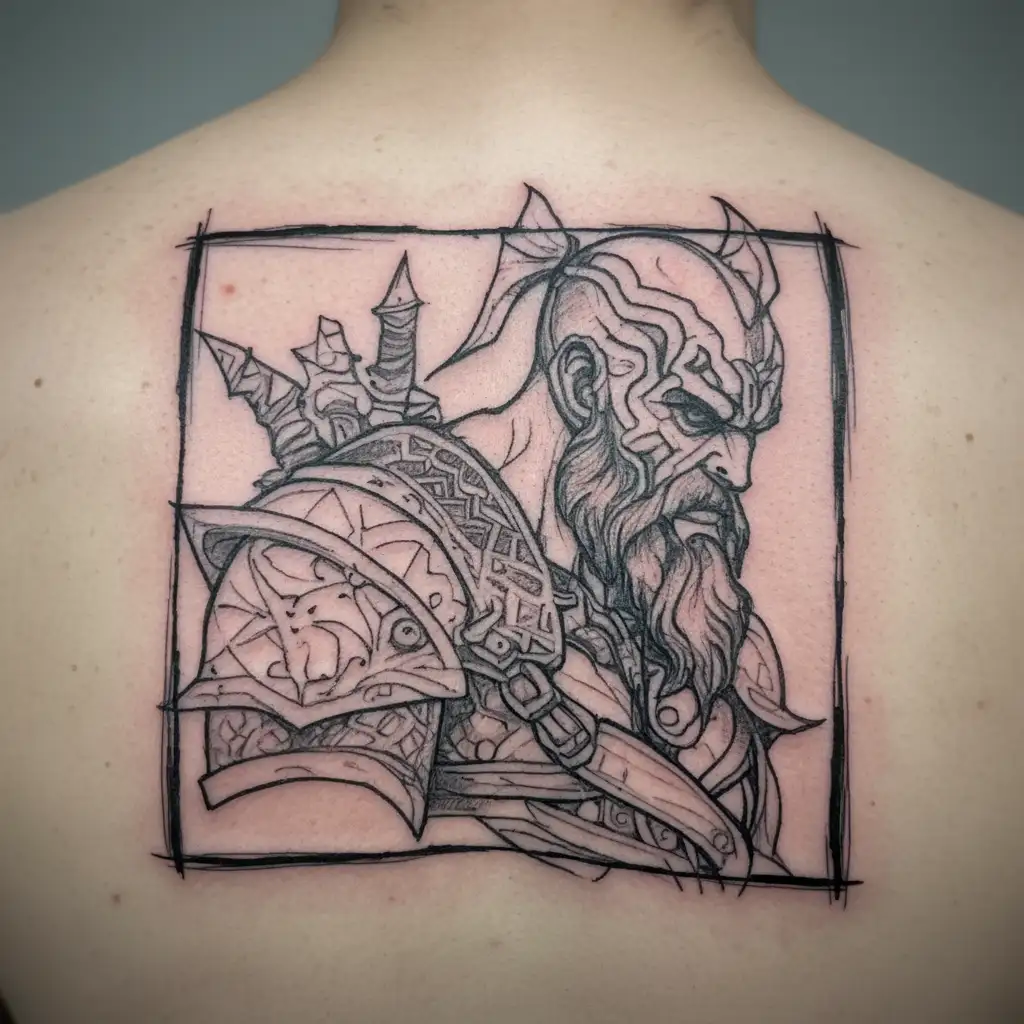 Kratos tattoo design idea