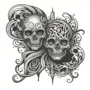 split emotions representing BPD tattoo design idea