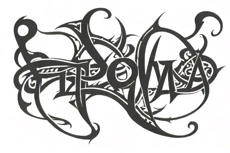Freya written in Norse script tattoo design idea