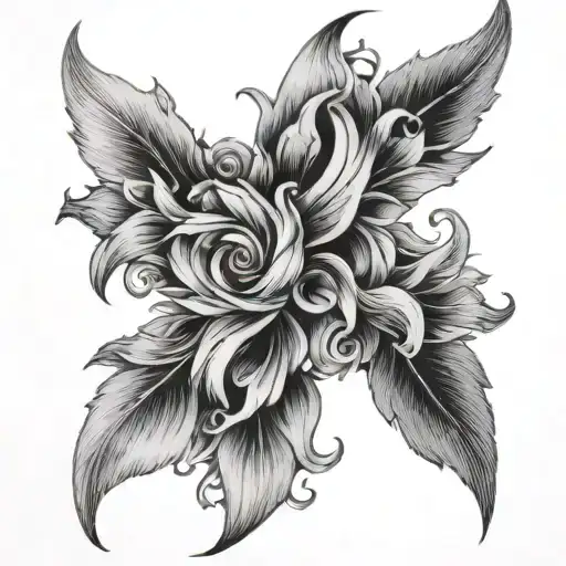 twin flame tattoo design idea
