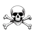 skull bones tattoo design idea