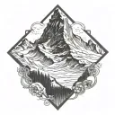 matterhorn mountain no background tattoo design idea