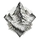 matterhorn mountain no background tattoo design idea