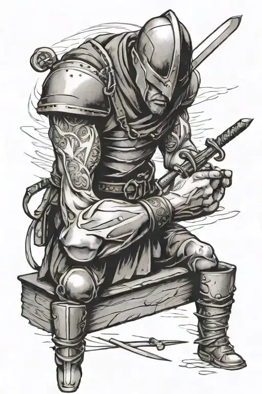 Proverbs 27:17 "As Iron Sharpens Iron, So One Man Sharpens Another." With a sword being sharpened on an anvil. tattoo design idea