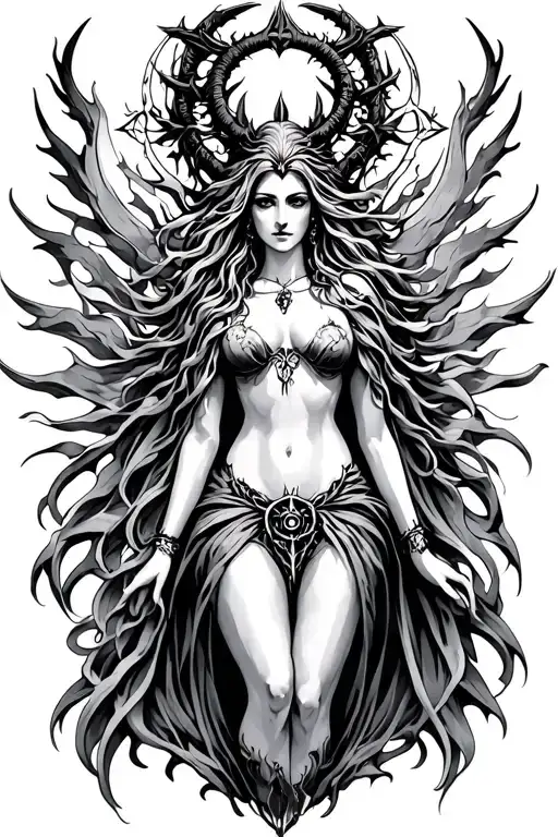 Hecate goddess tattoo design idea
