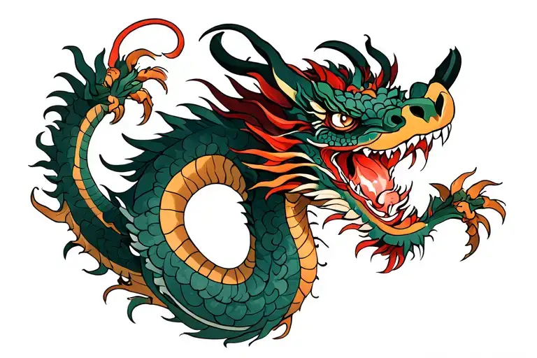 dragon chino tattoo design idea