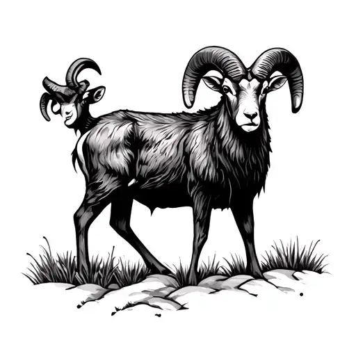 Bighorn Sheep tattoo design idea