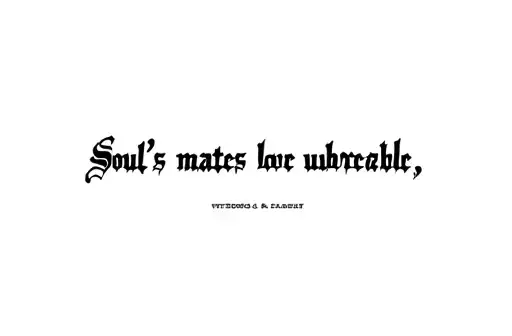 "Soul's mates love unbreakable " tattoo design idea