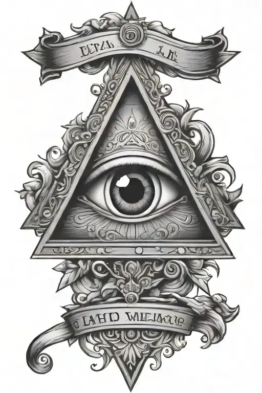 all seeing eye tattoo design idea