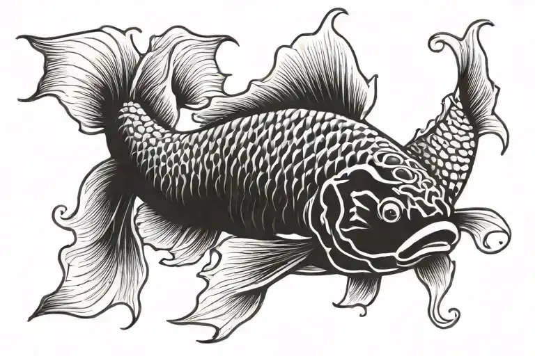 carp koi fish tattoo design idea