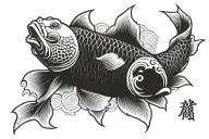 carp koi fish tattoo design idea