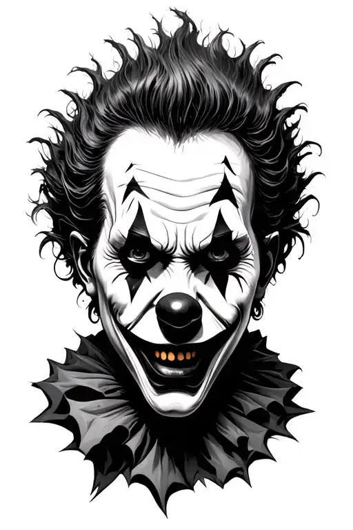 dorohedoro clown face tattoo design idea