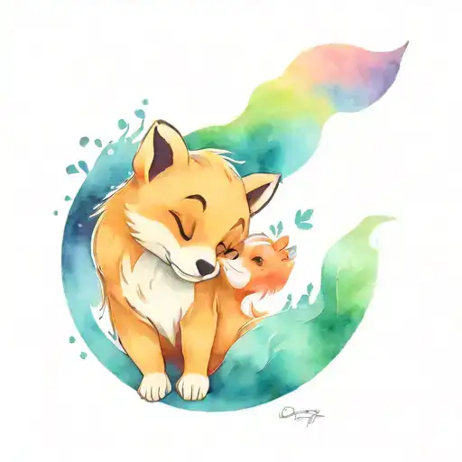 The fox and the hound, stich and angel, winnie the pooh, The Lion King, Little mermaid, Mickey mouse Bear brothers tattoo design idea
