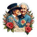 Memorial Grandparents tattoo design idea
