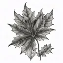 maple leaf tattoo design idea