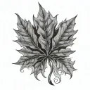 maple leaf tattoo design idea