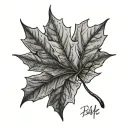 maple leaf tattoo design idea