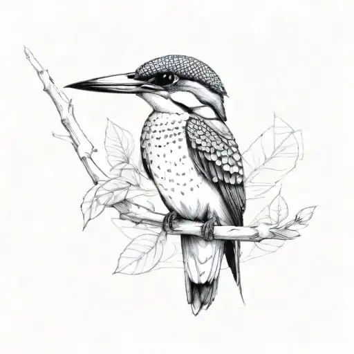 kingfisher tattoo design idea