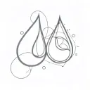 tear drop inside another tear drop tattoo design idea