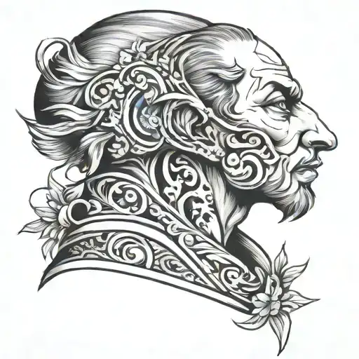Bible genesis neck side profile tattoo tattoo design idea