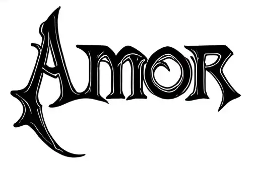 "Amor" tattoo design idea