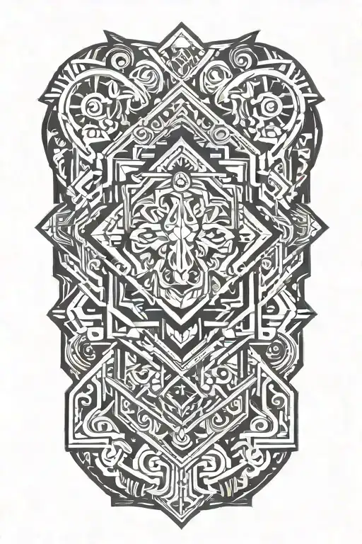 strength courage bravery honor tattoo design idea