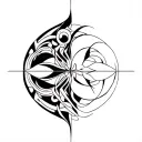 Gemini and Aquarius patern geometrical tattoo design idea