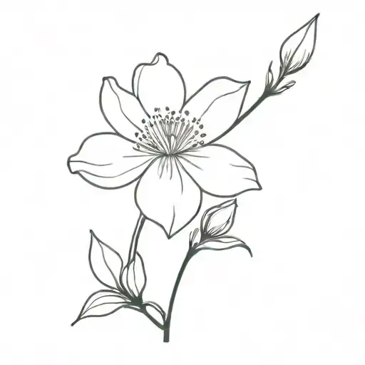 Billi Eilish windflower tattoo design idea