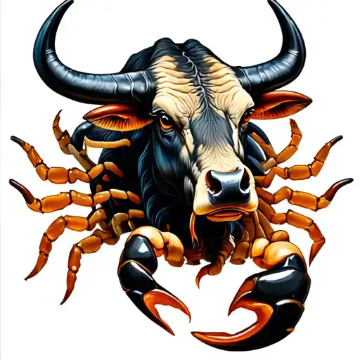 bull with a scorpion tattoo design idea