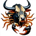 bull with a scorpion tattoo design idea