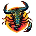 bull with a scorpion tattoo design idea