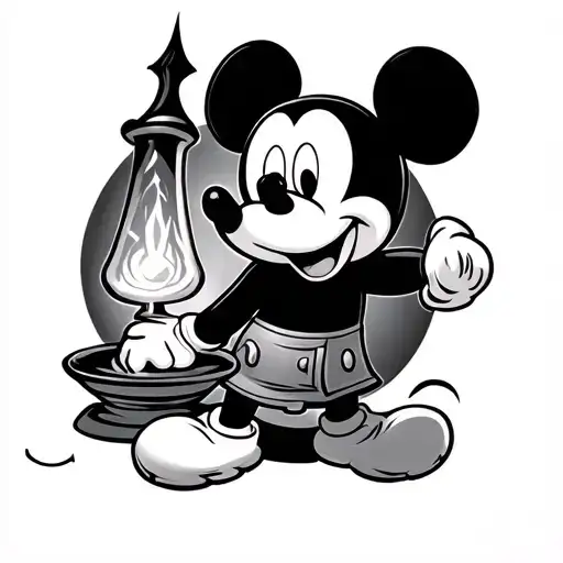 Mickey Mouse Sorcerer's Apprentice Tattoo Design Idea tattoo design idea