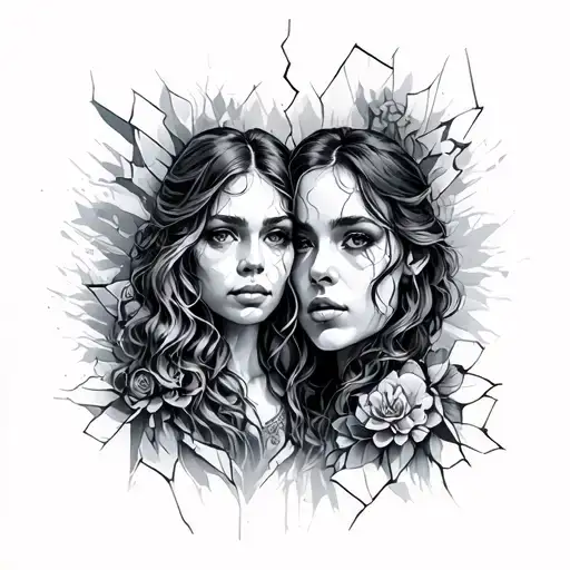 Broken Family tattoo design idea