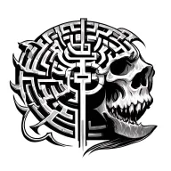 Labyrinth tattoo design idea