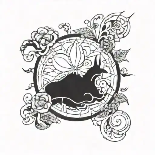 patch work tattoo design idea