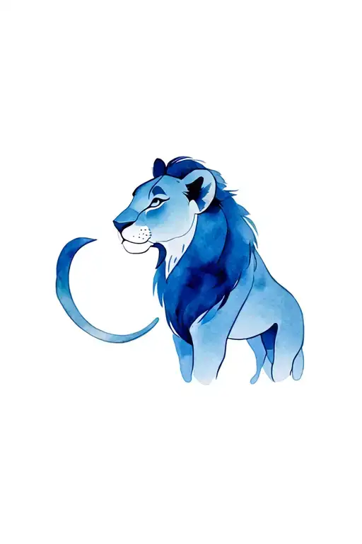 Simba and nala tattoo design idea