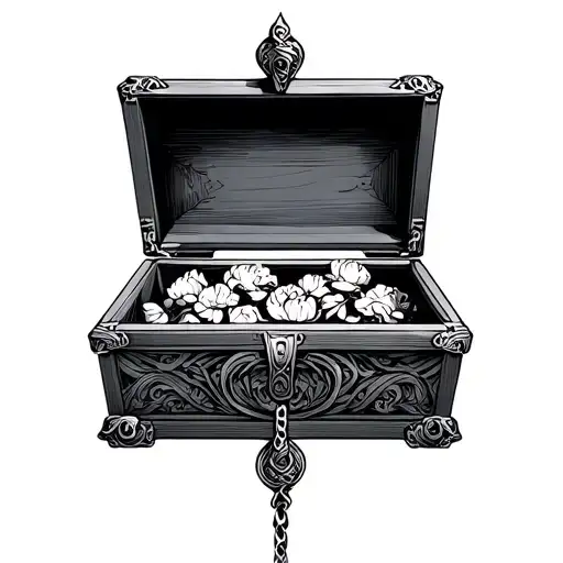 Greek pandora box fineline tattoo tattoo design idea