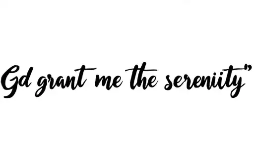 "God grant me the serenity " tattoo design idea