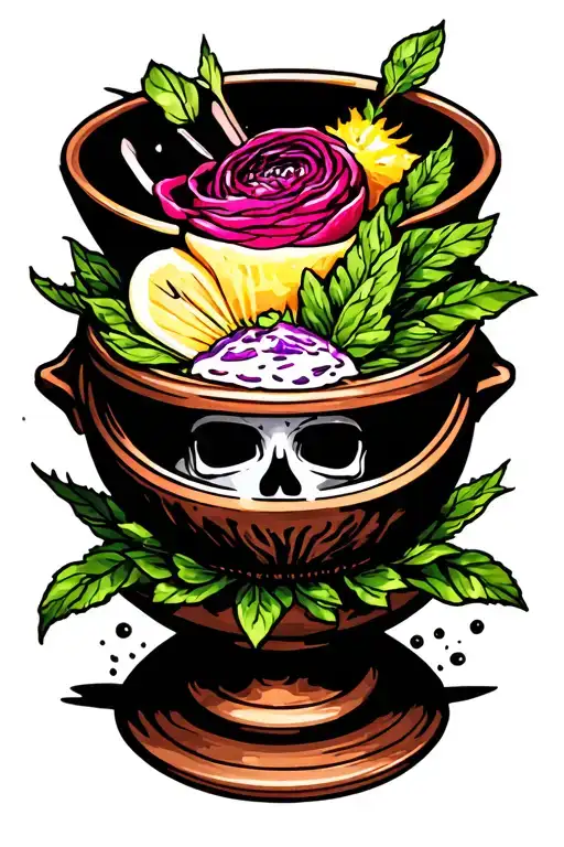 bowl of hygiea tattoo design idea