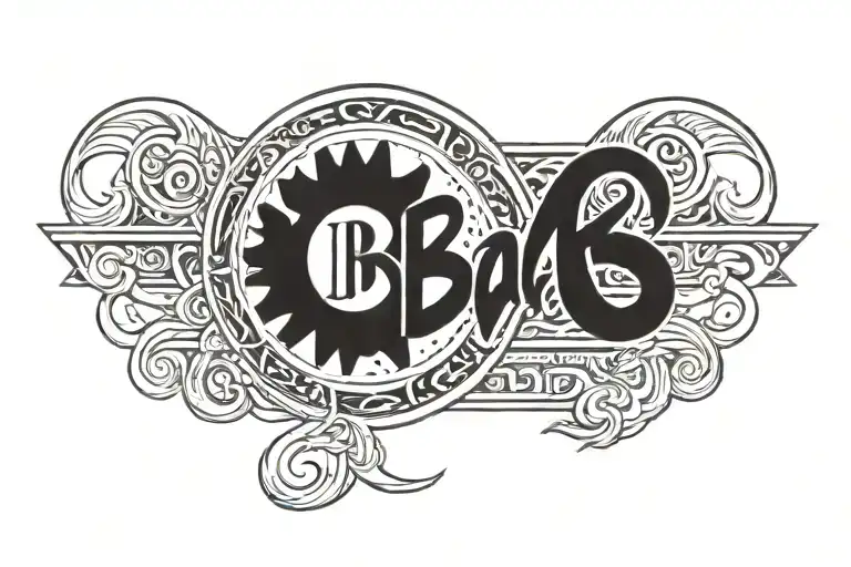 a tattoo with the name: "Black Belt". With a drawing of a black Jiu-Jitsu belt surrounding the name tattoo design idea
