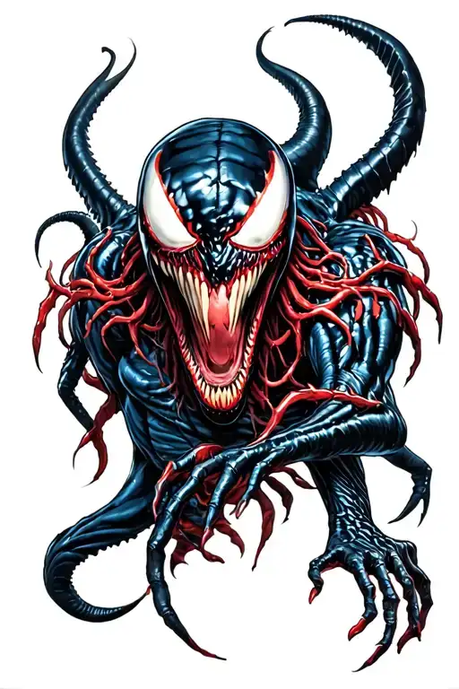venom marvel tattoo design idea