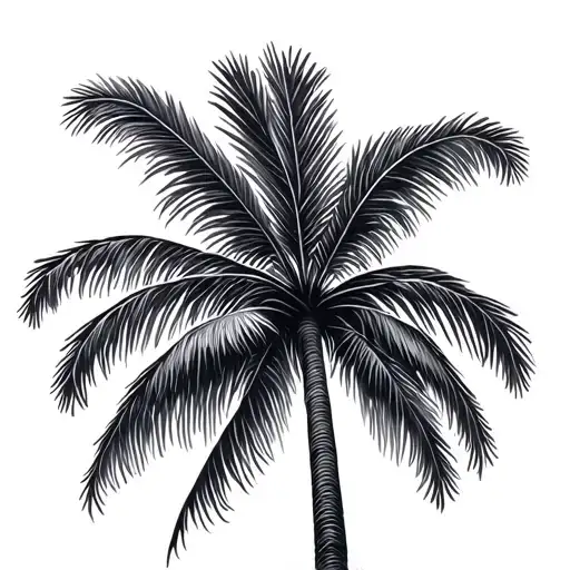 3 Palm Tree tattoo design idea