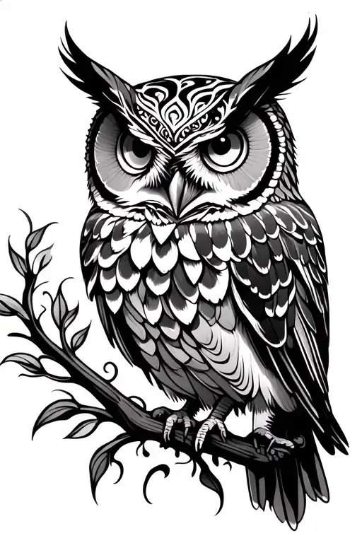 owl,mandala tattoo design idea