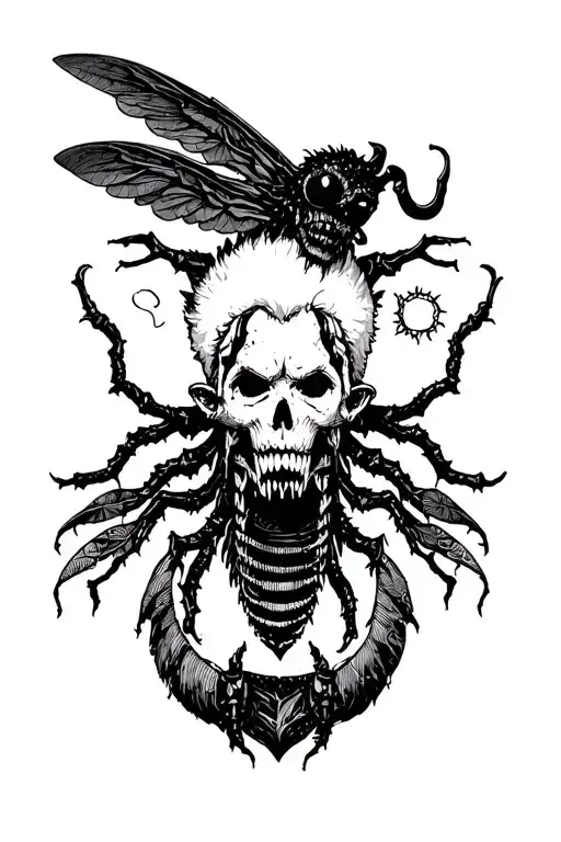 Beelzebub tattoo design idea