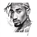 tupac shakur tattoo design idea