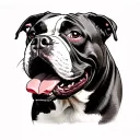 "Paint" America Bully Dog tattoo design idea