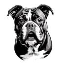 "Paint" America Bully Dog tattoo design idea
