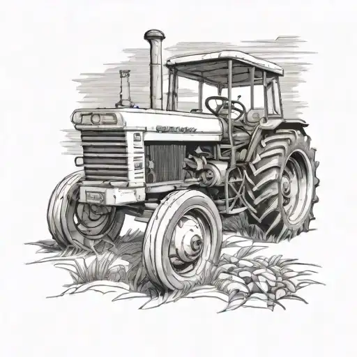 intended for tractor tattoo design idea